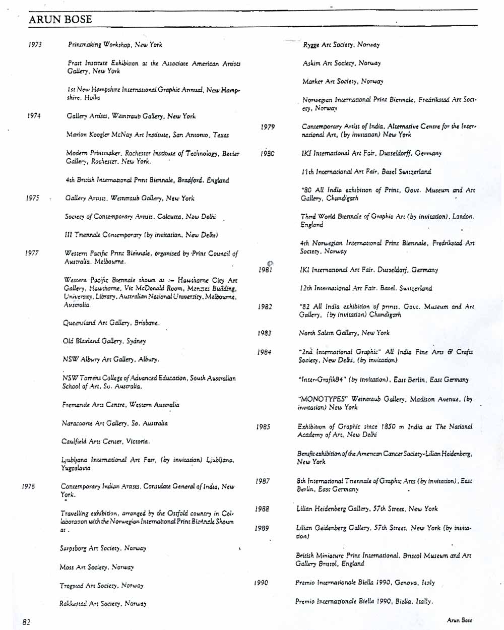 Arun Bose's Resume